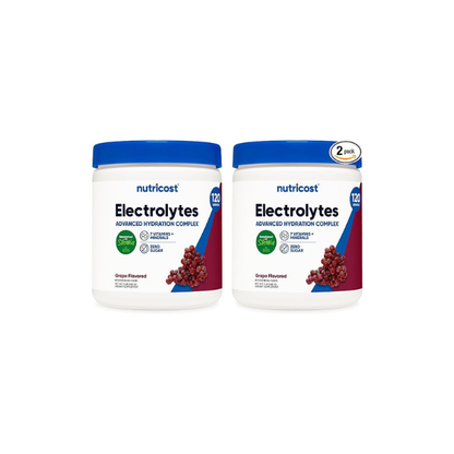 Nutricost Electrolyte Complex Powder (120 Servings, Grape) - Hydration Supplement Drink Mix with Vitamins and Minerals (Pack of 2)