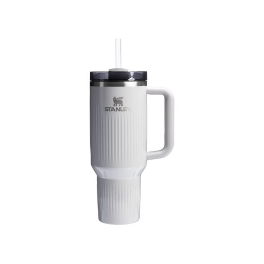 STANLEY Quencher H2.0 Tumbler with Handle and Straw 40 oz | Flowstate 3-Position Lid | Cup Holder Compatible for Travel | Insulated Stainless Steel Cup | BPA-Free | Fluted Ash Gloss