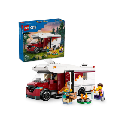 LEGO City Holiday Adventure Camper Van Building Toy Set - Vacation Toy for Kids, Boys and Girls, Ages 6+ - Includes 3 Minifigures and Accessories - Gift Idea for Birthdays & Holidays - 60454