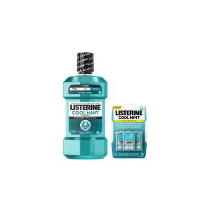Listerine Cool Mint 1L Mouthwash & Cool Mint 24ct PocketPaks