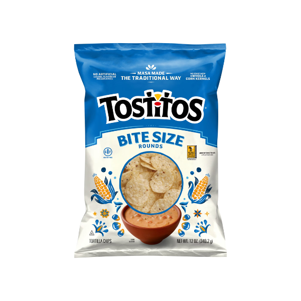 Tostitos Bite Size Rounds Tortilla Chips, 12 oz Bag