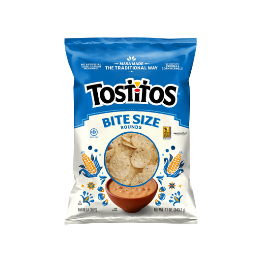 Tostitos Bite Size Rounds Tortilla Chips, 12 oz Bag