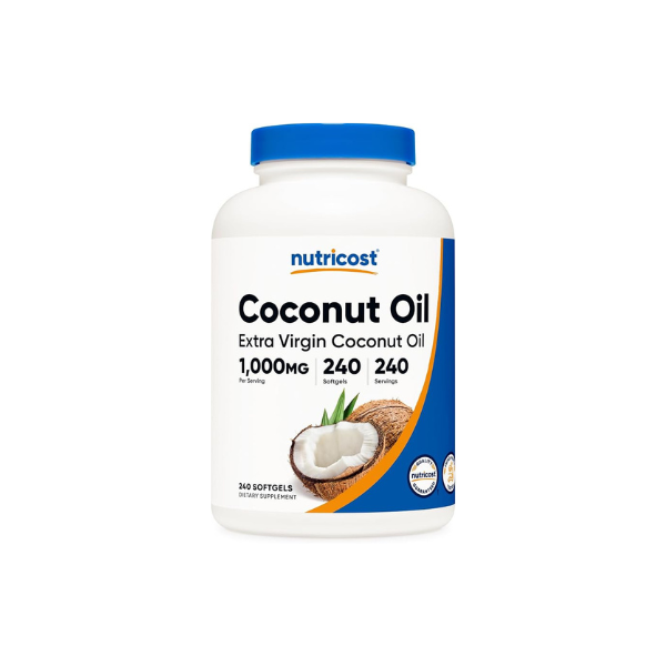 Nutricost Coconut Oil Softgels (1000mg) 240 Softgels, Extra Virgin