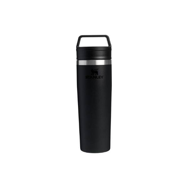 STANLEY Cafe To Go Travel Mug 20 oz | Leakproof Two-Part Drink Through Lid | Tumbler Cup for Coffee, Tea and Drinks | Insulated Stainless Steel Coffee Mug | BPA-Free | Black 2.0