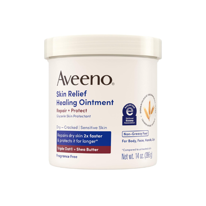 Aveeno Skin Relief Healing Ointment, Fragrance-Free, 14 oz Jar