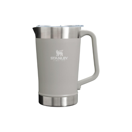 Stanley Stay-Chill Pitcher 64 oz | Cold Water, Beer, and Drink Pitcher with Lid | Large Capacity Durable Beverage Container with Handle | Insulated Stainless Steel | BPA-Free | Ash