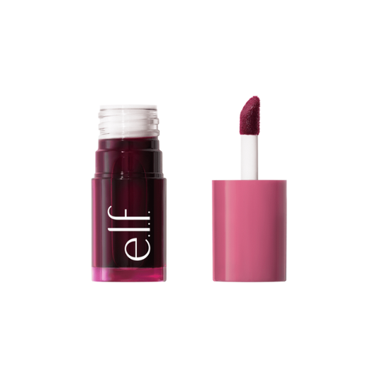 e.l.f. Sheer For It Blush Tint, Buildable Stain For Lips + Cheeks, Plums Up, 0.22 fl oz