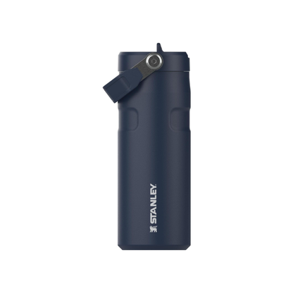STANLEY IceFlow Flip Straw 2.0 Bottle, 16 oz, Dark Navy