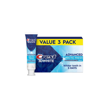 Crest 3DWhite Advanced, Arctic Fresh, 3.3 oz, Pack of 3