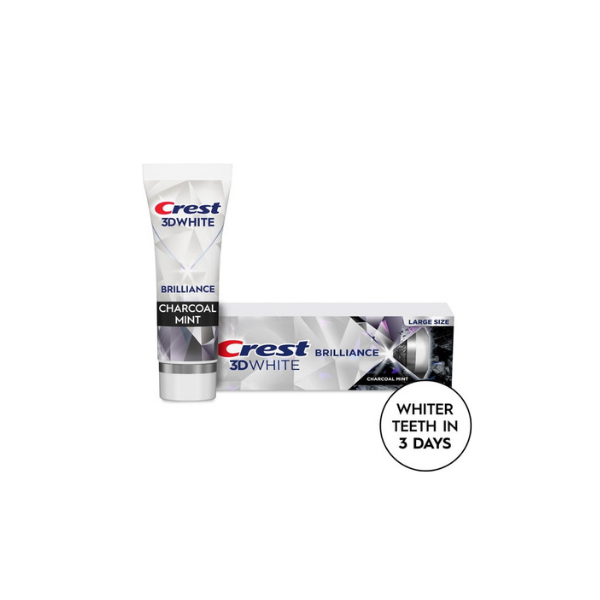 Crest 3D White Brilliance Charcoal Teeth Whitening Toothpaste, 4.6 oz