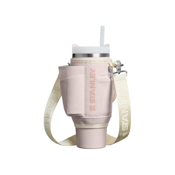 STANLEY All Day Quencher Carry All for 30 oz Tumbler with Handle | Crossbody Bag with Phone Holder Pocket, Card Sleeve & Detachable Strap | Water Bottle Carrier Bag | BPA-Free | Rose Quartz