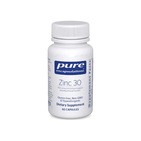 Pure Encapsulations Zinc 30 mg, 60 Capsules