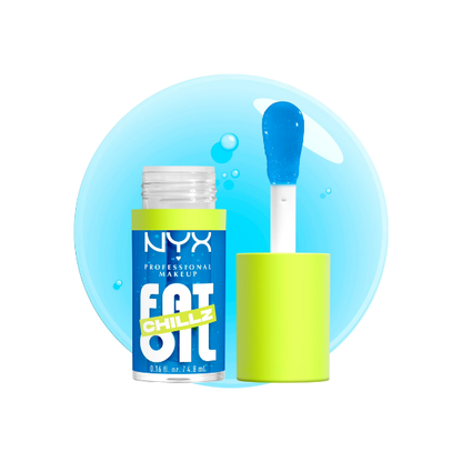 NYX Professional Makeup Fat Oil Chillz Lip Gloss, 12 Hour Hydration , Polar Peppermint, 0.16 fl oz