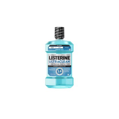 Listerine Ultraclean Intense Antiseptic Mouthwash + Whitening Protection*, Intense Mint, 1.5 L