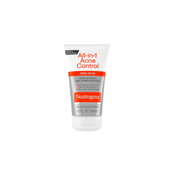 Neutrogena All-in-1 Acne Face Wash & Exfoliating Face Scrub, Salicylic Acid Cleanser, 4.2 fl oz