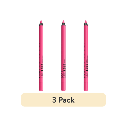 (3 pack) NYX Professional Makeup Line Loud Long-Lasting Lip Liner, Movin Up, 0.04 Oz