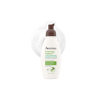 Aveeno Positively Radiant Clear Complexion Foaming Face Cleanser, 6 fl. oz