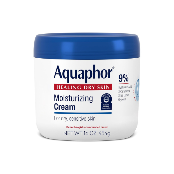 Aquaphor Moisturizing Face and Body Cream with Hyaluronic Acid, 16 OZ