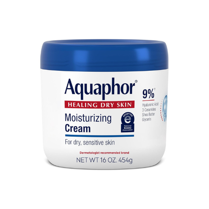 Aquaphor Moisturizing Face and Body Cream with Hyaluronic Acid, 16 OZ