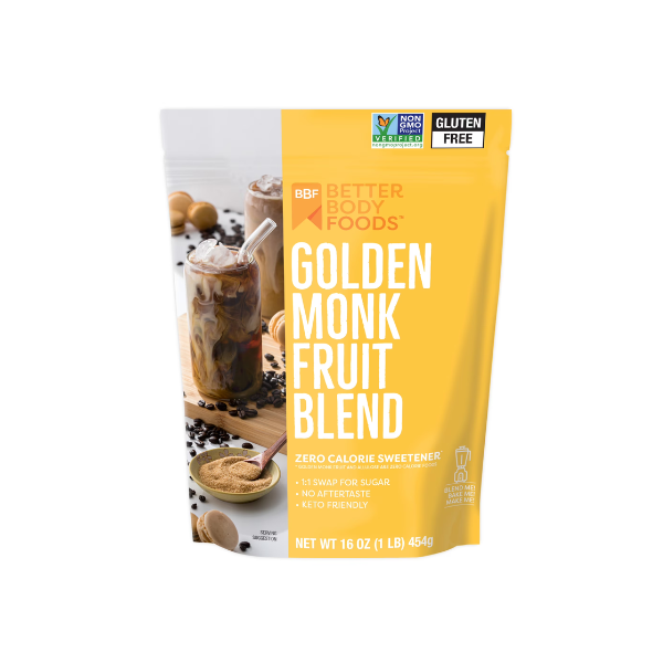 BetterBody Foods Golden Monk Fruit Sweetener Blend, Sugar Substitute, 1 lb