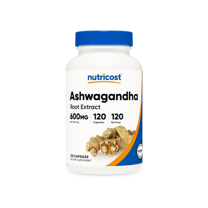 Nutricost Ashwagandha Herbal Supplement 600mg, 120 Capsules, Gluten-Free