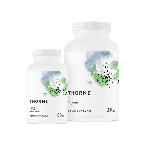 THORNE - Detox Duo - Liver, Kidney, & Immune Support Bundle - NAC & Glycine - 30 to 125 Servings