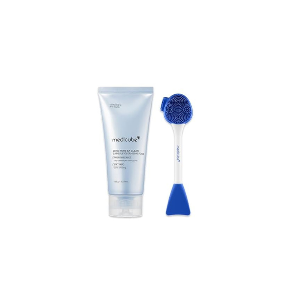 medicube Zero Pore Capsule Cleanser & Multi Pore Brush For Deep Cleansing