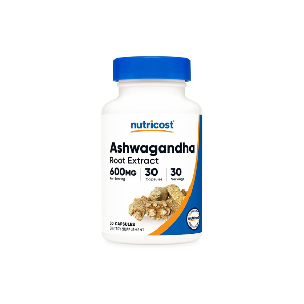 Nutricost Ashwagandha Root Extract Herbal Supplement 600mg, 30 Capsules - Vegetarian, GMO-Free, Gluten Free