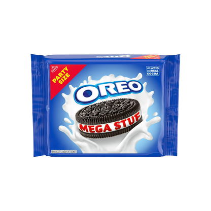 OREO Mega Stuf Chocolate Sandwich Cookies, Party Size, 1 lb 9.35 oz