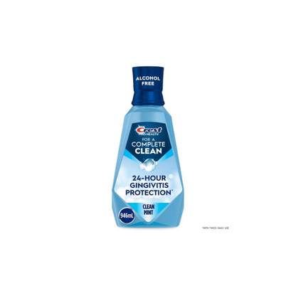 Crest Mouthwash, Pro-Health Mouthwash, Alcohol-Free Oral Rinse, Clean Mint, 1L, 946mL (33.8 fl oz)
