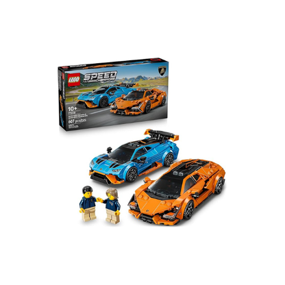 LEGO Speed Champions Lamborghini Revuelto & Huracán STO Car Toys - Building Toy for Pretend Play for Boys & Girls, Ages 10+ - Model Car Kit Display - Gift Idea for Kids - 77238