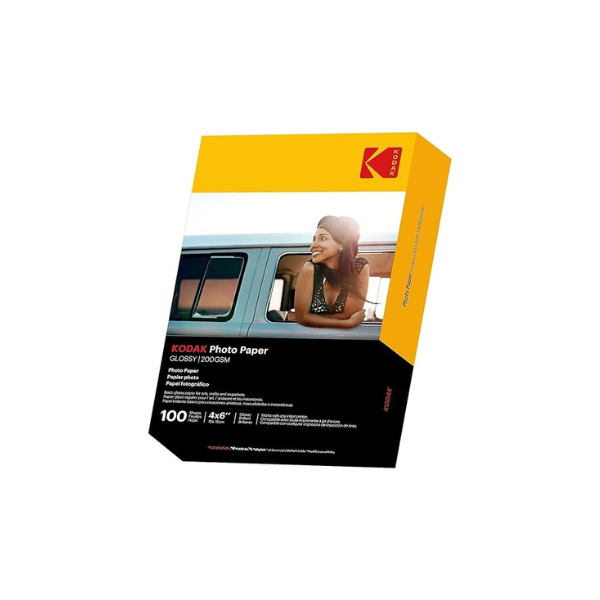 KODAK Photo Paper Gloss 4 X 6, 100 count, 52lb-200 g/m 2-8.5MIL (41180-1743327) **THIS PRODUCT IS NOT COMPATIBLE WITH THE KODAK DOCK PRINTER**"