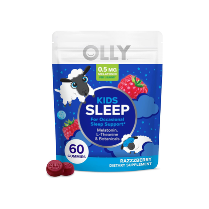 OLLY Kids Sleep, Occasional Sleep Support,* 0.5 mg Melatonin - 60 Count