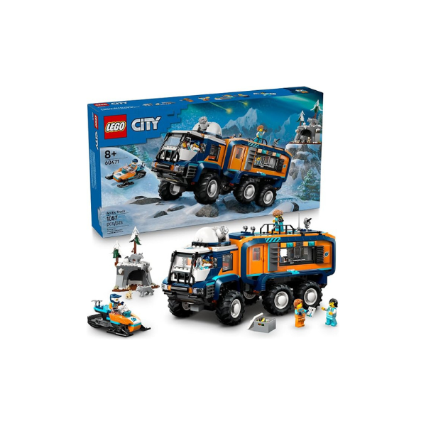 LEGO City Arctic Explorer Science Lab Truck Building Toy - STEM Pretend Play Set for Boys & Girls, Ages 8+ - Buildable Toy Truck for Kids W/5 Minifigures - Gift Idea for Birthdays - 60471