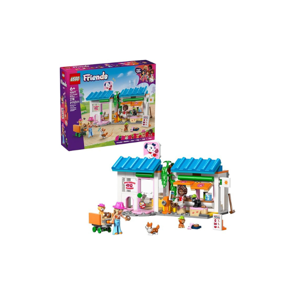 LEGO Friends Dog Treats Bakery Building Toy for Girls & Boys - Pretend Play Set for Kids, Ages 6+ - W/Aliya & Sage Minidolls, 2 Toy Dog Figures, & Accessories - Gift Idea for Birthdays - 42677