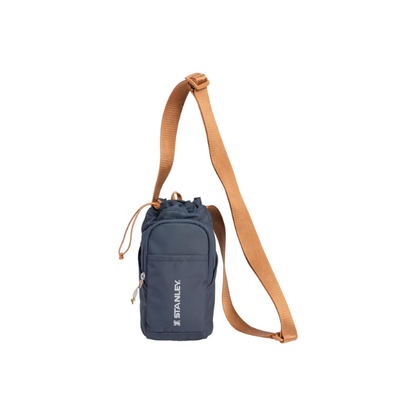 STANLEY Vitalize Carry-All Bag | Bottle Holder with Drawstring Cinch | Adjustable Shoulder Strap | Zippered Valuables Pocket | Durable Recycled Fabric | Twilight