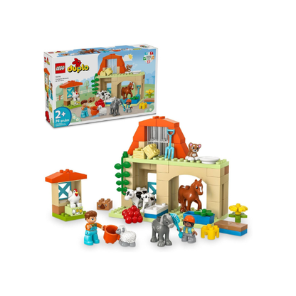 LEGO DUPLO Town Caring for Animals at The Farm 10416 | Back to School Gift for Students, Building Toy, Girls & Boys, Ages2+, Fine Motor Skills, Large Bricks, 74 pieces