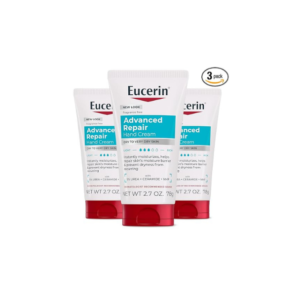 Eucerin Advanced Repair Hand Cream, Urea Enriched, Multipack, 3 x 2.7 OZ