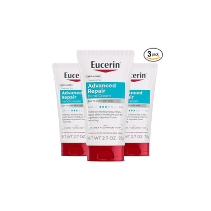 Eucerin Advanced Repair Hand Cream, Urea Enriched, Multipack, 3 x 2.7 OZ