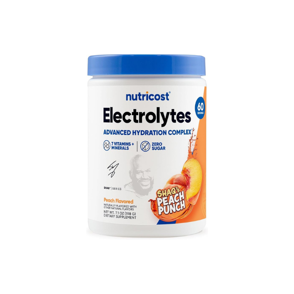 Nutricost Electrolytes Complex Powder (Shaq's Peach Punch) 60 Servings