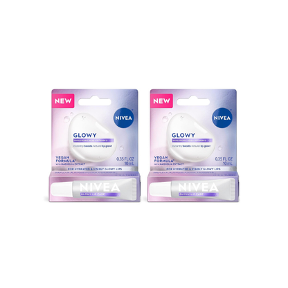 NIVEA Glowy Lip Balm, 2 x 0.35 FL OZ