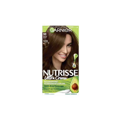 Garnier Nutrisse Nourishing Adult Hair Color Creme, 050 Medium Natural Brown Truffle