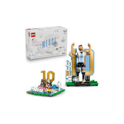 LEGO Editions Lionel Messi – Collector's Set Co-Pack - Building Toy for Kids - Soccer Collectible - Sports Décor for Boys & Girls, Ages 12+ - Gift Idea for Soccer Fans - 66818