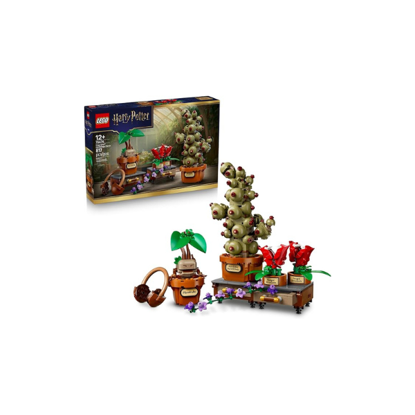 LEGO Harry Potter Hogwarts Herbology Plants 76474 | Building Toy for Girls & Boys, Ages 12+, Movable Features, Display as Bedroom or Desk Decor, 817 pieces, Gift for Fans
