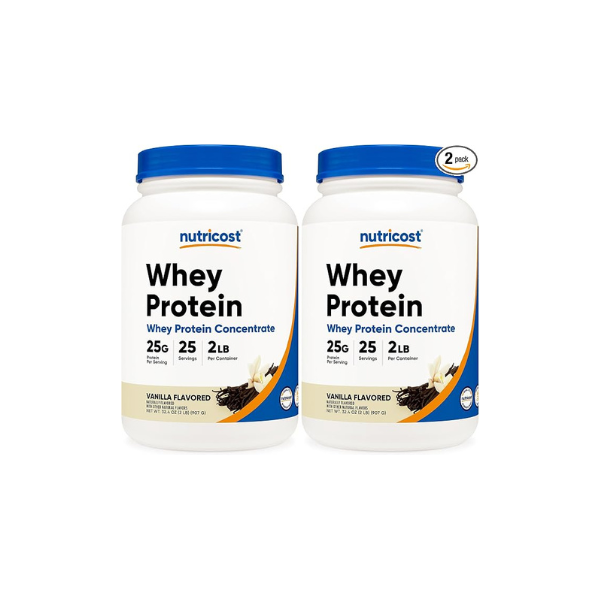 Nutricost Whey Protein Concentrate (Vanilla) 2LBS (Pack of 2)