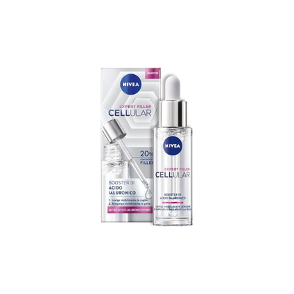NIVEA Cellular Expert Filler Hyaluronic Replumping Serum – Lightweight Hydrating Facial Serum with Pure Micro-Hyaluronic Acid & Glycerin for Smooth, Radiant, Healthy-Looking Skin, 30 ml