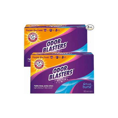 Arm & Hammer Dryer Sheet 80ct Odor Blaster Fresh Burst (Pack of 2)