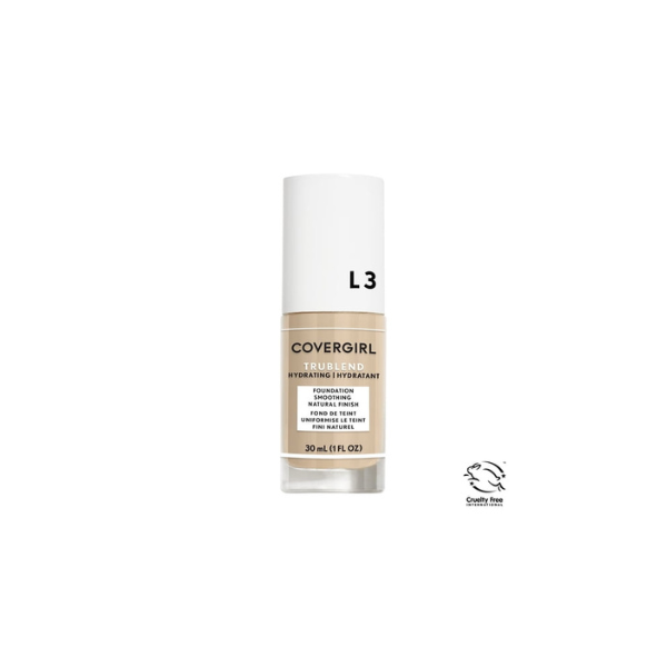 COVERGIRL TruBlend Oil-Free Liquid Foundation, L-3 Natural Ivory, 1 fl oz, Hydrating Foundation