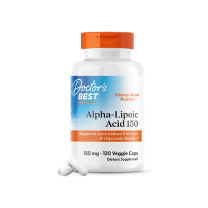 Doctor's Best Alpha Lipoic Acid Supplement 150mg, for Men & Women, 120 Caps