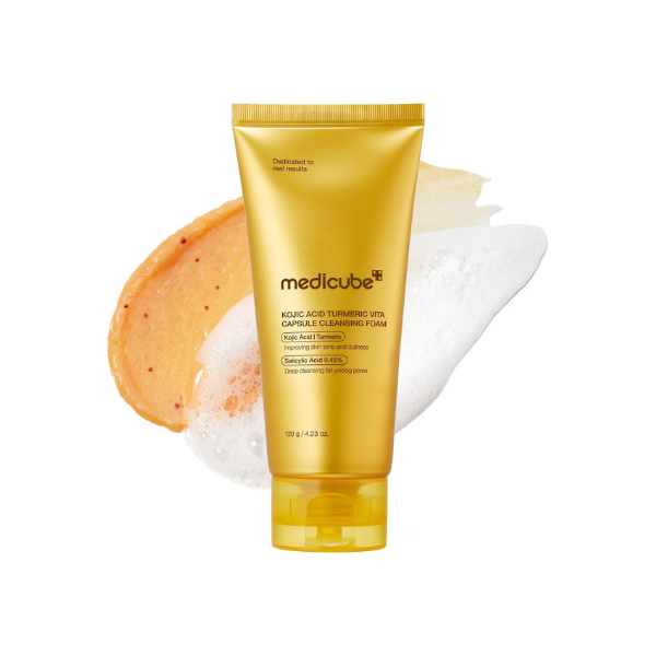 medicube Facial Cleanser Turmeric Capsule Foam Cleanser